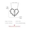 Vintage Gothic Thorny Heart Pendant Necklace For Women Black Color Goth Punk Halloween Wizard Crystal Necklace Fashion Jewelry