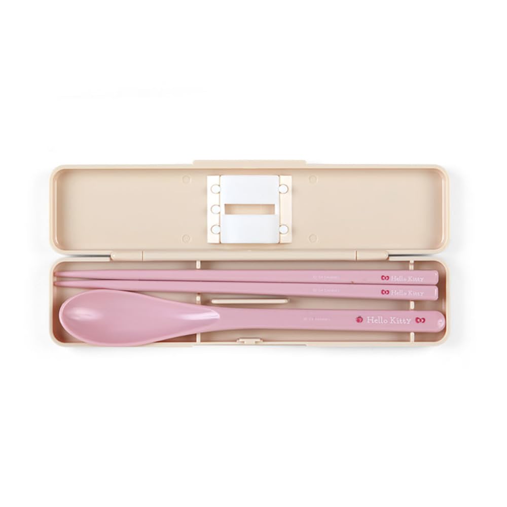 Sanrio Hello Kitty Chopsticks Spoon x x Perfect for New 293032 & Set, 1.8 18.8 4.7 cm, Life, Lunchtime, Character,