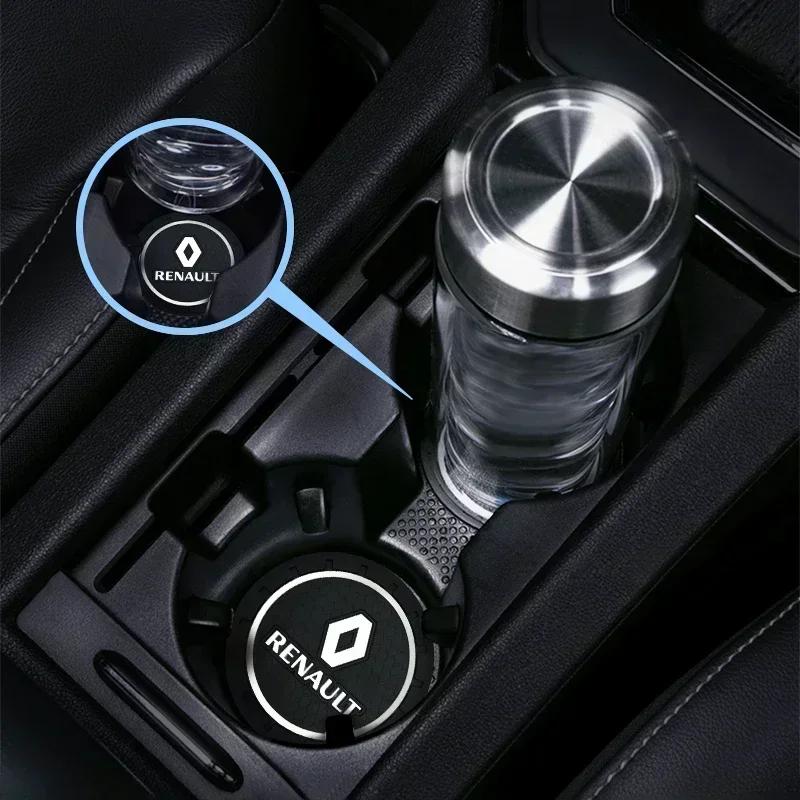 1/2pcs New Car Water Cup Slot Coasters Anti-Slip For Renault ZOE QM6 Austral Kardian Rafale Kangoo Arkana Clio Koleos Megane 2 S999