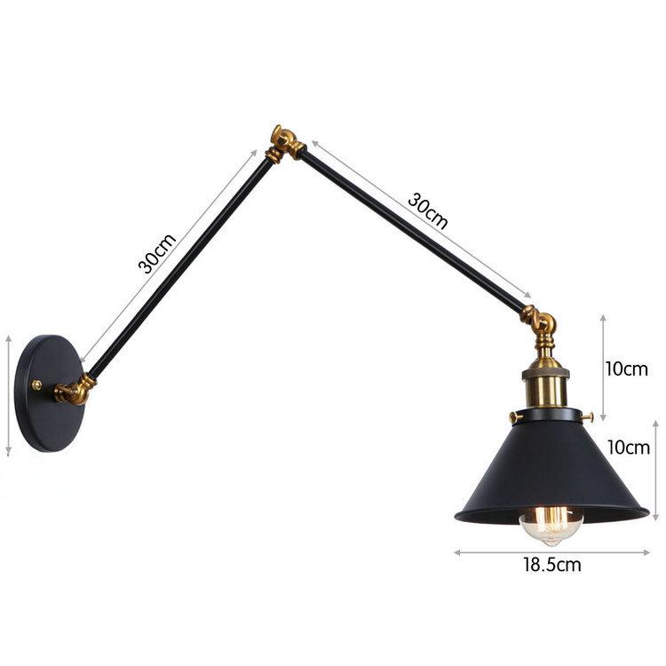 Американский Железный Арт Мульти Фестиваль НЛО Бар Ресторан Черный Индивидуальность Простая Спальня Декор Лампа для Спальни Настенный Светильник