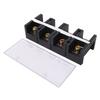 Cable Terminal Strip Dual Rows Fixed High Current Screw Mount Wire Barrier Block with Cover 200A