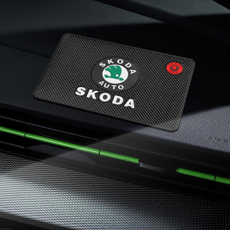 BATV9 1pcs car anti slip pad magic anti slip pad dashboard black silicone valve core For Skoda  KAMIQ KODIAQ SUPERB RAPID FABIA YETI