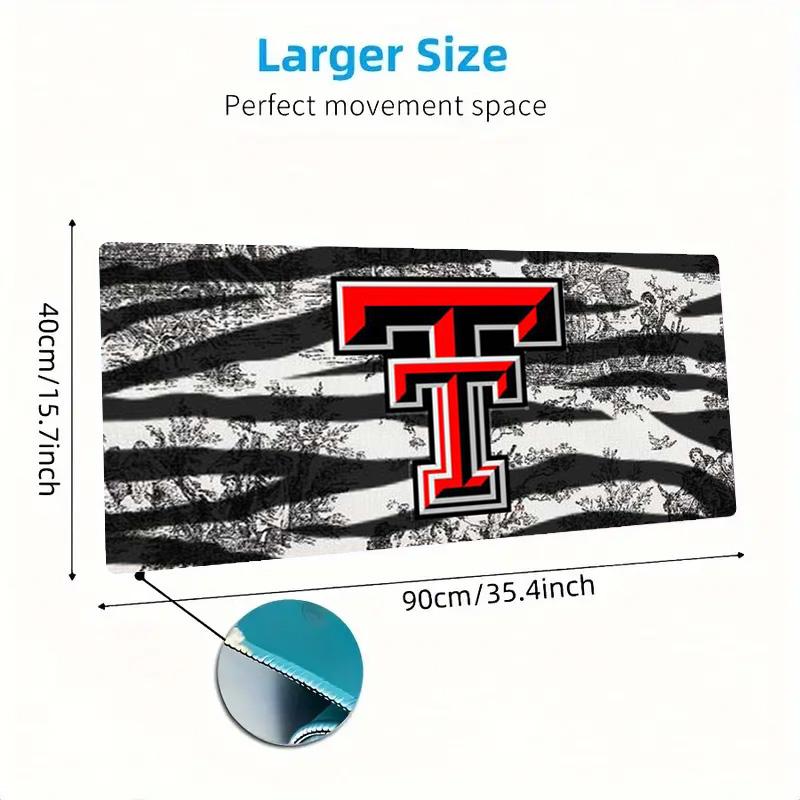 Texas tech Color Mouse Pad Large Gaming Table Cushion Non-slip Laptop Tablet Big Mousepad XXL Mat Mini PC Playmat With Lock edge