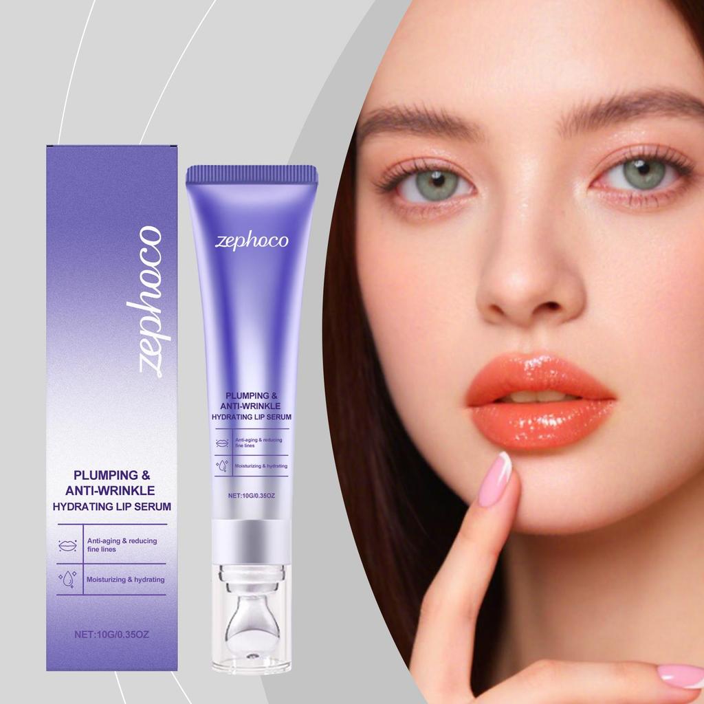 zephoco Сыворотка для увеличения губ Увлажняющий блеск Уход для сухих потрескавшихся губ Увлажняющий уход Усилитель объема Мягкий гладкий