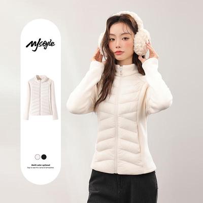 Женская стеганая куртка MJ STYLE с комбинированным дизайном