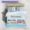 3pcs Yier BuBu Bear2 Cover Set - Personalized Name, HD Printed Bedding with 1 Cover and 2 Pillowcases - Perfect for Home Decor, Easy Care