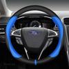 Carbon fiber Car j285 Steering Wheel Cover For Ford Focus F150 Mondeo Fiesta Kuga Edge Ecosport Explorer Escape Fusion Ranger Taurus