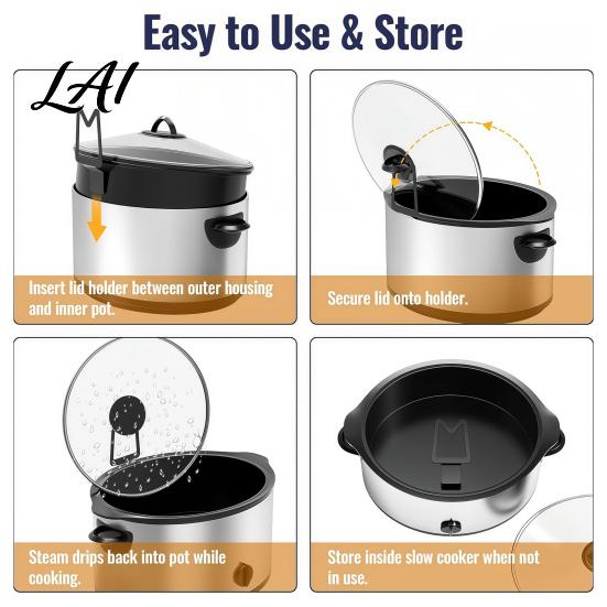 Countertop Spill Protector Slow Cooker Lid Holder Hands-Free Heat Resistant Cooking Kitchen Storage Solutions Stand Universal Space Saving