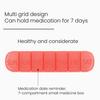 Weekly Pill Box Large Capacity Multiple Compartments Dustproof Lightweight Portable 7-Day Vitamin Medicine Box Organizer