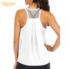 Women Solid Color O Neck Sleeveless Quick Dry Raceback Vest