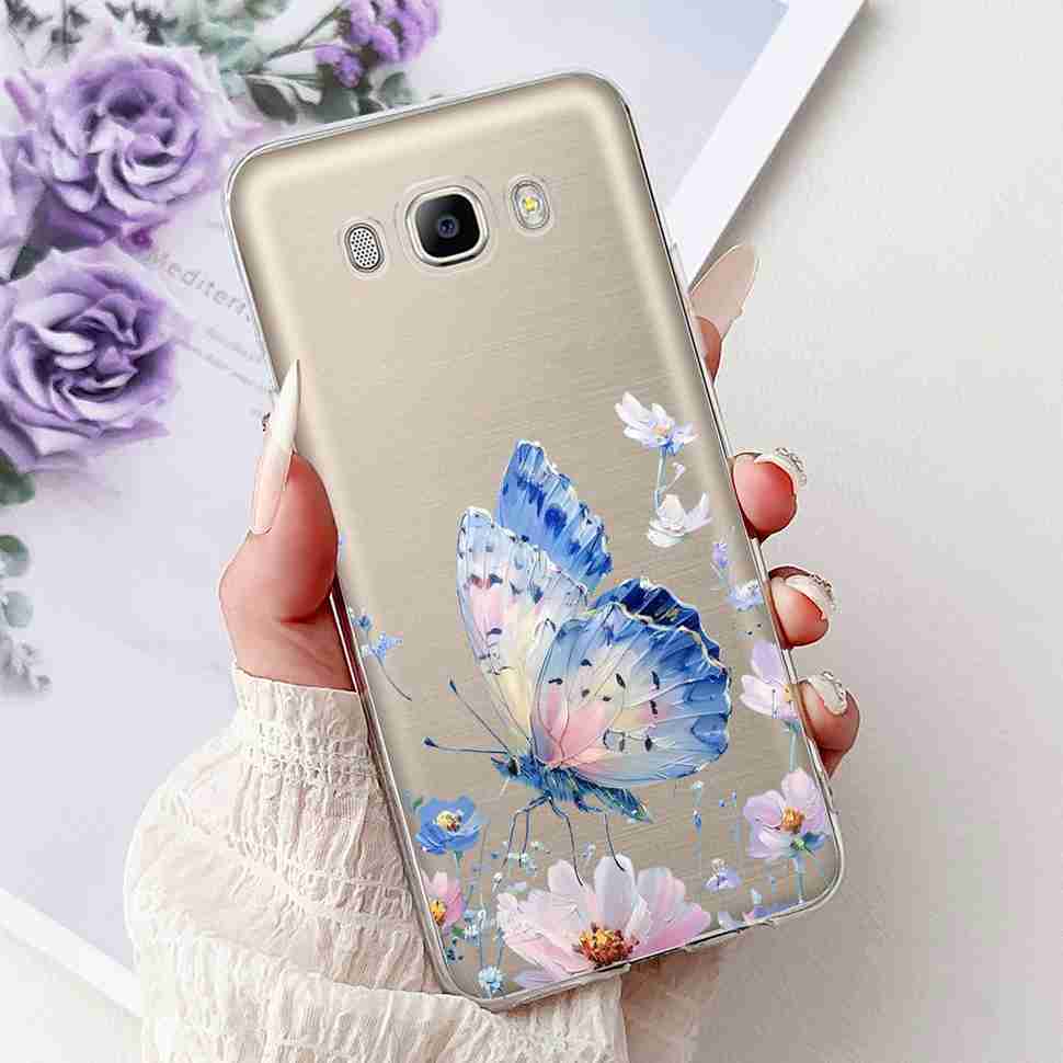 Для Samsung Galaxy J7 2016 SM-J710FN Мультяшные Животные Мягкий Силиконовый TPU Чехол Для Samsung J7 Core SM-J701F Модные Цветы Чехол