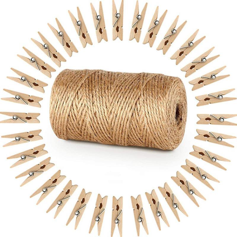 100M Durable Hemp Rope for Crafting Projects Jute Twine for Wedding Party Decor
