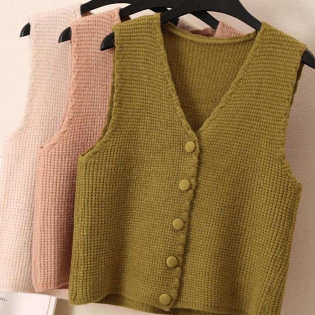 Women's Autumn and Winter Vest Ladies' Woolen Small Vest Layering Sweater Outer Wear Knitted Vest for Women Winter Outer Wear