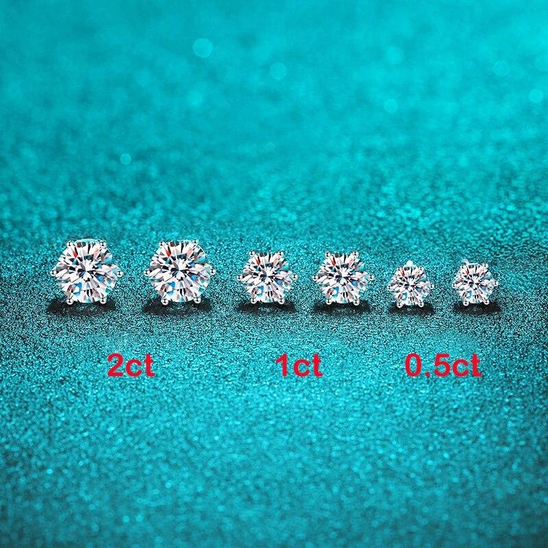 Цвет D с винтовой резьбой 1-4CT, серьги-гвоздики из муассанита для женщин и мужчин, серьги-гвоздики-пасьянсы, 100% S925, сплошное серебро, белое золото, покрытие
