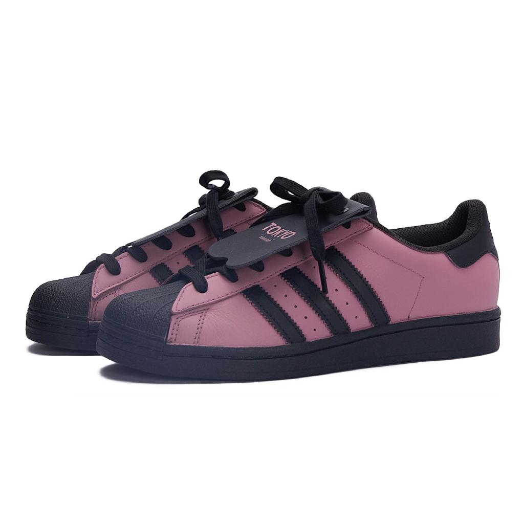 adidas Оригинальные кеды SUPERSTAR для скейтбординга Унисекс Низкие Черный/Розовый EG4959(Команда15-)