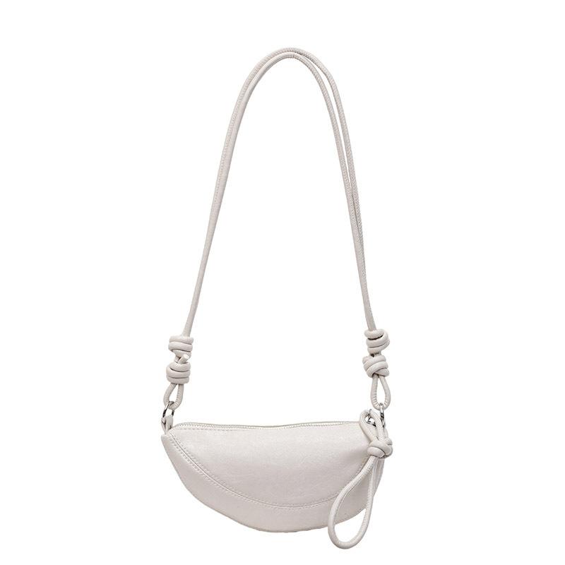 Niche dumpling bag women's 2026 soft leather versatile messenger new fashion shoulder underarm commuter bag