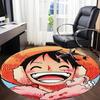 Коврик для офиса One Piece Luffy, Круглый ковер для помещений, Подходит для офиса, спальни, гостиной, Декор для дома, Декор комнаты a0908130