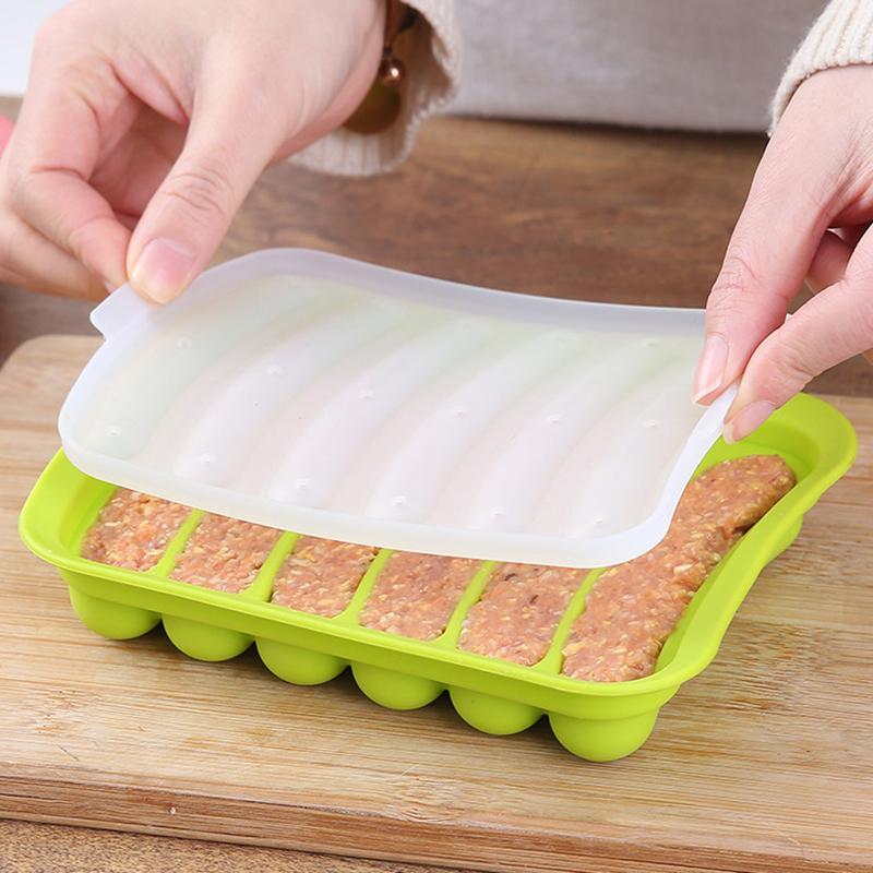 DIY Six-Piece Lid Silicone Sausage Mold Silicone Homemade Dropshipping Hot Dog Rapid Prototyping Ham Mold Baking Kitchen Gadget 4