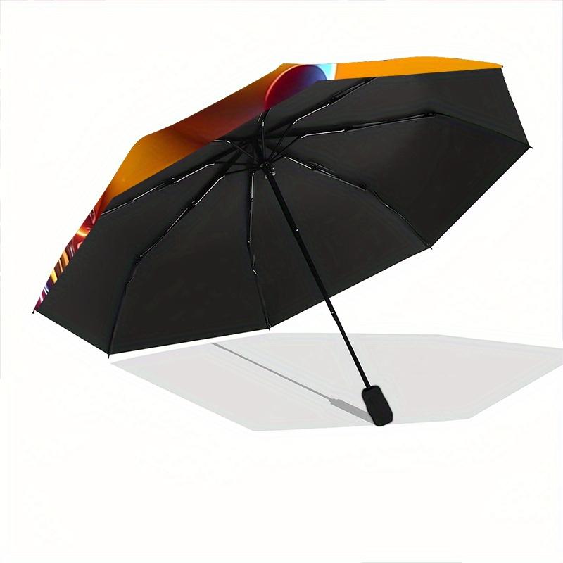 1pc Pikachu Automatic 3-Fold Umbrella Design, Cute Cartoon Pattern, Portable Outdoor Umbrella, Perfect, Holiday Gift for Disney fans.D063