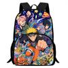 Мультяшный рюкзак NARUTO, легкий, с передним карманом, регулируемой лямкой, унисекс, подходит для детей 6-10 лет