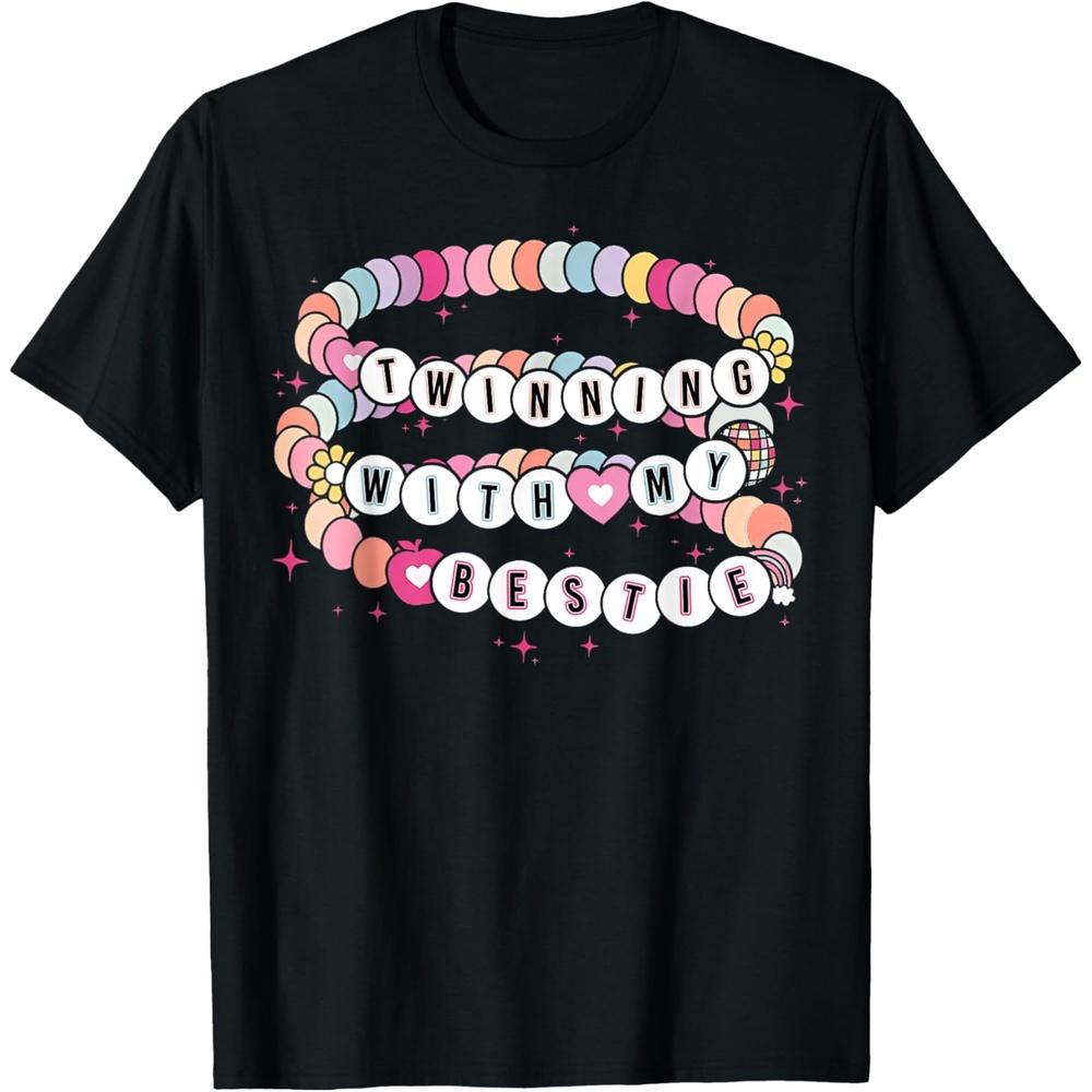 Friends Twinning With My Bestie Spirit Week Girls Bracelet Cotton Men T Shirt