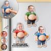Персонализированный магнит на холодильник из акрила с фото - «Поке Dad Bod Живот»