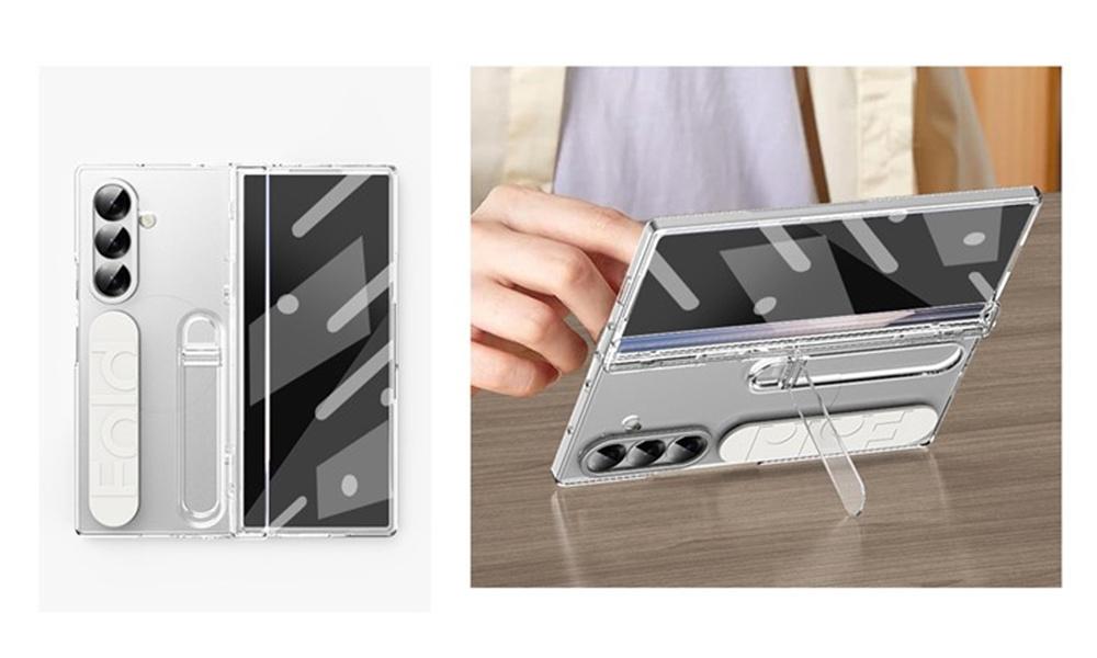Case with handle and stand for Samsung Galaxy Z Fold7 - transparent