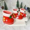 Christmas Series 3 Style Sizes Candy Boots Santa Claus Flocking Boots Stockings Candy Gift Box Home Party Decoration Supplies