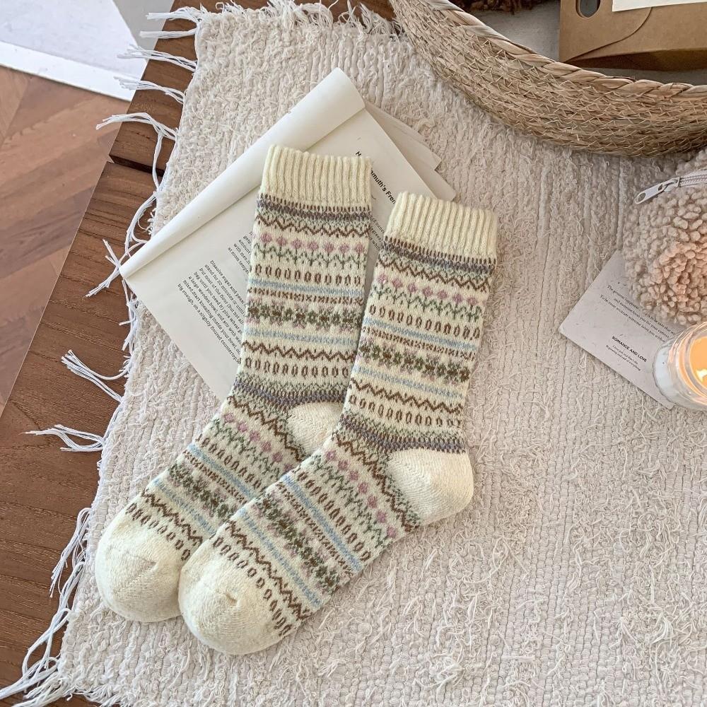 Elastic Warm Socks National Style Winter Socks Fashion Women's Sock Autumn Winter