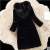 Sheep Shearing Autumn and Winter Women's New Imitation Fur Body Imitation Fox Fur Collar Wool Coat Coat Medium and Long
