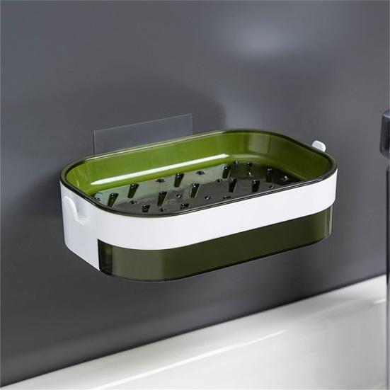 Чехол для мыла, настенный вентиляционный пластиковый слив воды, быстро сохнет, губка для мыла для ванной комнаты