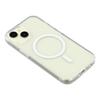 For iPhone 14/13 Magnetic Case 1.5mm Thickness TPU+PC Clear Phone Back Cover