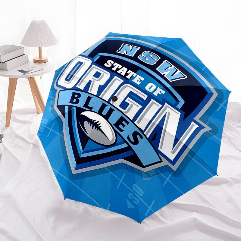 State of Origin, Blues- Automatic Opening and Closing, 8-rib Structure Portable Umbrella, Suitable for Men and Women in All Seasons - Perfec