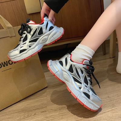 Популярные кроссовки на толстой подошве, легкие и дышащие, женские 5 весенних новинок, модные одинарные туфли, увеличивающие рост, повседневная спортивная обувь