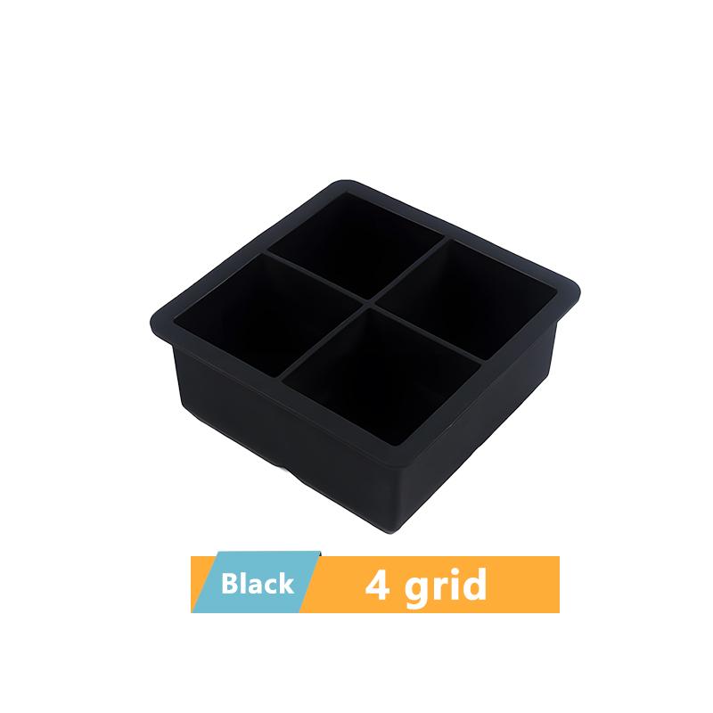 4/6/8/15/24 сетка большой лоток для льда гигантский большой пищевой силиконовый кубик льда квадратный лоток форма DIY льдогенератор лоток для кубиков льда