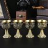 Европейский набор вин, Набор домашних винных горшков и бокалов из сплава, Золотой винтажный винный бокал, Винный горшок для декора гостиной, 24 см, 1 комплект