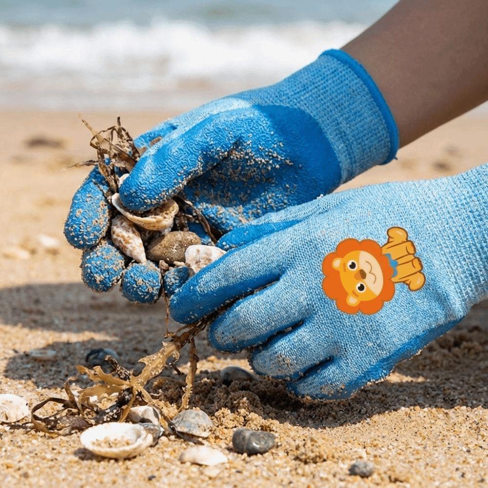 Non-Slip Kids Beach Gloves Cartoon Animal Pattern Kids Safety Gloves DIY Crafts