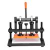 Leather Cutting Machine, 10.2 x 5.9 in Embossing Plate Manual Die Cutter, 0.47 in Pressure Stroke Leather Embossing Machine, Dual Guide Shafts Die Cut
