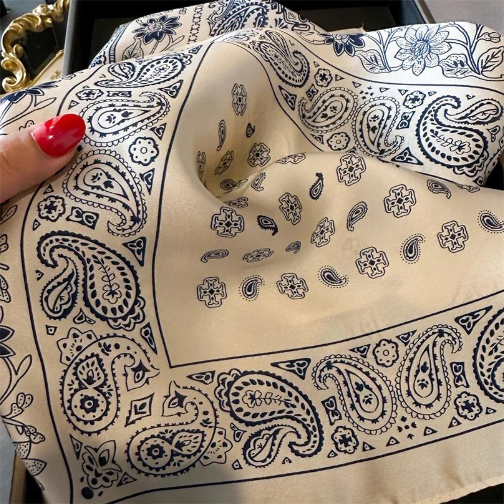 Hair Tie Square Scarves Soft Satin Scarf Temperament Neckerchief Spring