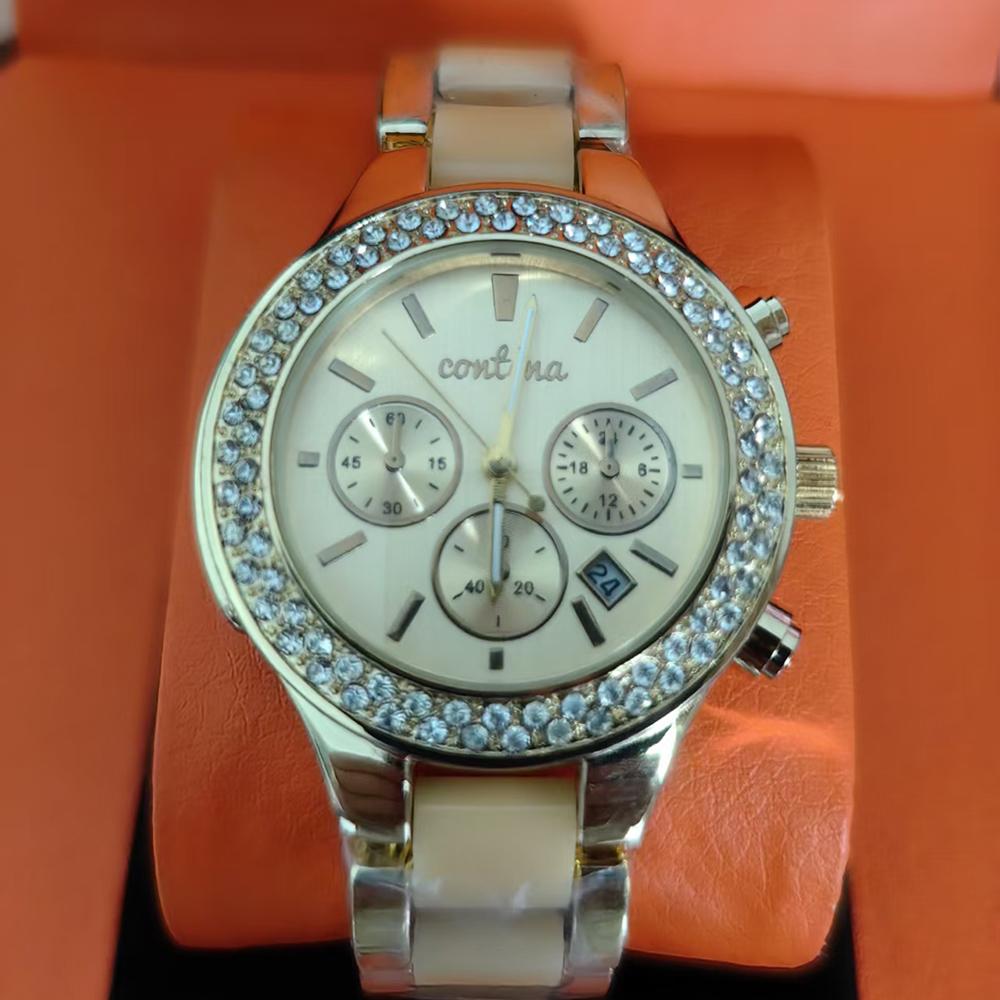 New Women's Wrist Watch Luxury Brand Contena Ladies Quartz Watch Full Stainless Steel Female Clock Wristwatches Reloj Mujer