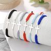 Creative Personality Stainless Steel Cross Hand-woven Adjustable Colored String Couple Versatile Bracelet