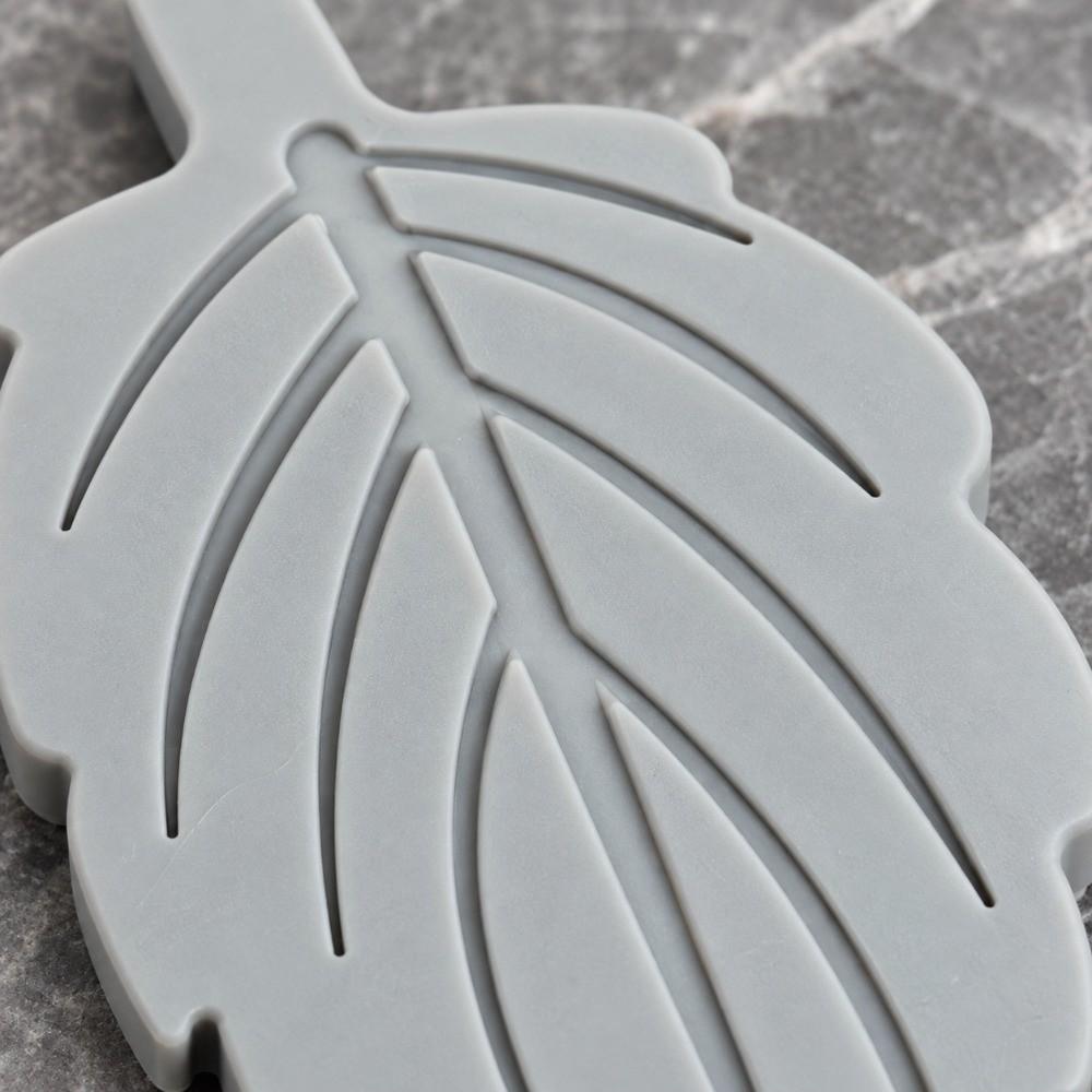 2 Pcs TPR Door Wedge Stopper Brown Leaf Shape Stopper No Tools Door Stopper for Bottom of Door