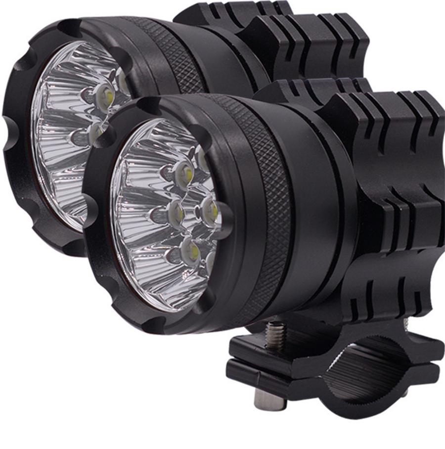 2 ШТ 180 Вт 6500K 7800 ЛМ Универсальный Сплав Алюминия 9 Светодиодных Чипов CREE Мотоциклетные фары Лампа Мотоциклетная Водонепроницаемая