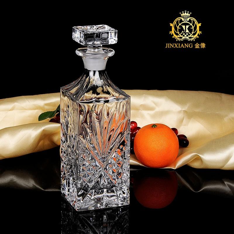 European Style Thickened Crystal Glass Wine Bottle Brandy Whiskey Empty Decanter 500ml-810ml
