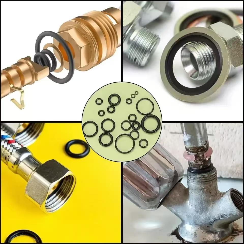 Ассортимент уплотнительных колец 225 шт. – резиновые уплотнители, устойчивые к маслу и воде, различных размеров для автомобильной и машиностроительной промышленности