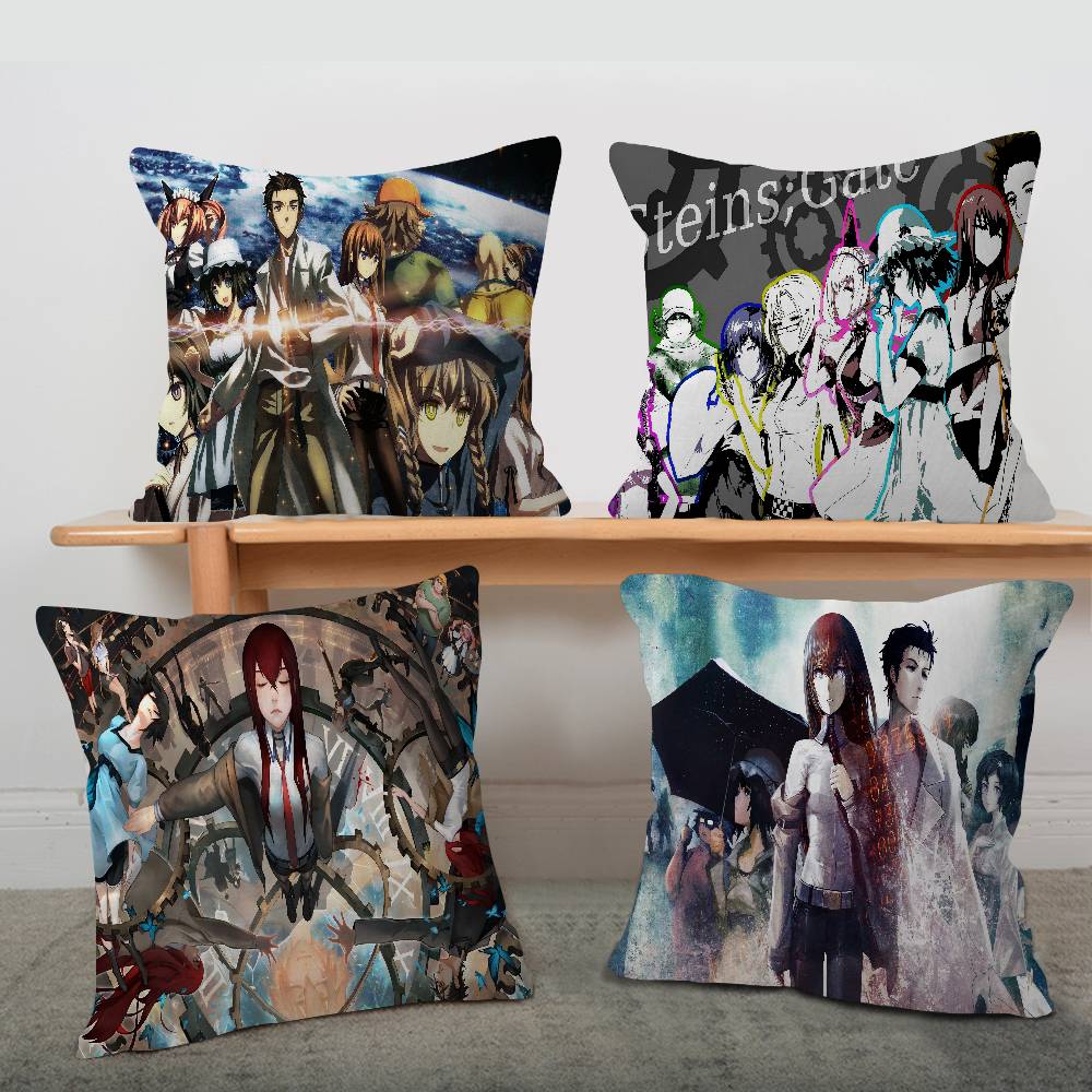 STEINS GATE Подушка Аниме Подушка Диван Кровать Подушка для изголовья Наволочка Чехол для подушки 45x45 см Мода
