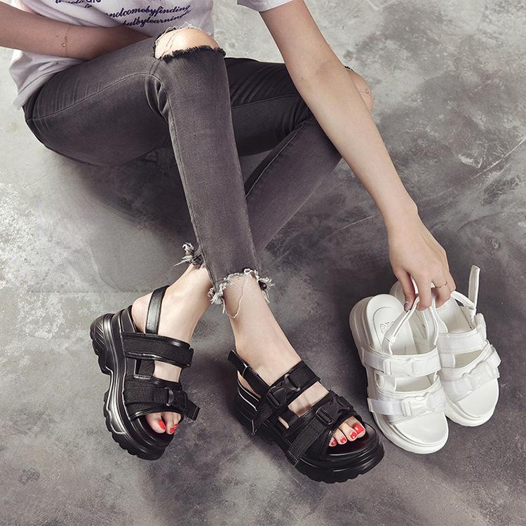 Fashion Sandals Summer 2024 New Outdoor Beach Holiday Rome Sandals Fashion Wedge Platform Sport Sandalias De Mujer Ladies Increase Shoes