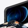 Роскошный чехол для телефона iPhone 15 14 11 Pro Max 13 12 XS X XR SE3 7 8 Plus черный милый мультяшный астронавт защитный чехол Funda