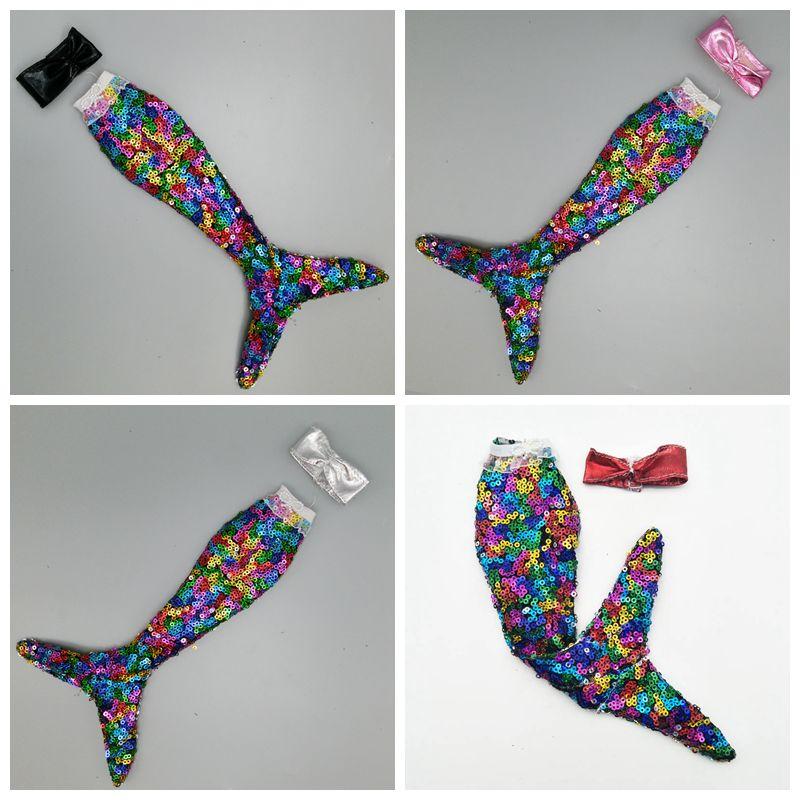 Dolls Dress For Barbie Doll Gown Skirt Fashion Clothes For Barbie Dollhouse Sequin Mermaid Tail Dresses Toy 1/6 Doll Accessories