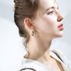 Серебряные игольчатые геометрические короткие модные серьги-тренды, женский темперамент, французское элегантное украшение, простые серьги